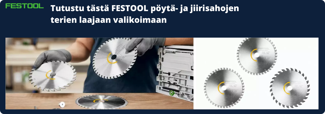 Festool akkupöytäsahan tarvikkeet